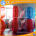 New designed half color body zorb ball, inflatable bouncing ball half red/blue bumper ball